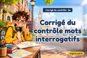 Corrigé du contrôle d'anglais 6e : Corrigé du contrôle mots interrogatifs