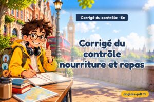 Corrigé du contrôle d'anglais 6e : Corrigé du contrôle nourriture et repas