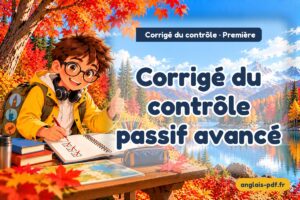 Corrigé du contrôle d'anglais première : Corrigé du contrôle passif avancé