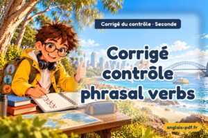 Corrigé du contrôle d'anglais seconde : Corrigé contrôle phrasal verbs