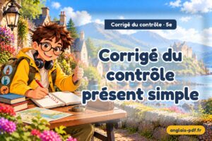 Corrigé du contrôle d'anglais 5e : Corrigé du contrôle présent simple