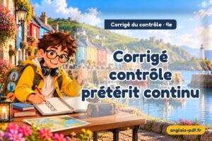 Corrigé du contrôle d'anglais 4e : Corrigé contrôle prétérit continu