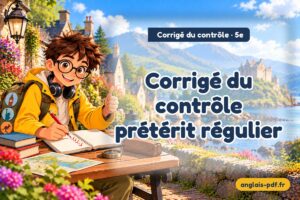 Corrigé du contrôle d'anglais 5e : Corrigé du contrôle prétérit régulier