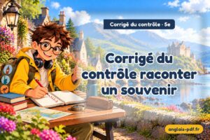 Corrigé du contrôle d'anglais 5e : Corrigé du contrôle raconter un souvenir