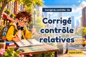 Corrigé du contrôle d'anglais 3e : Corrigé contrôle relatives
