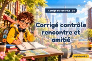 Corrigé du contrôle d'anglais 3e : Corrigé contrôle rencontre et amitié