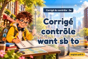 Corrigé du contrôle d'anglais 3e : Corrigé contrôle want sb to
