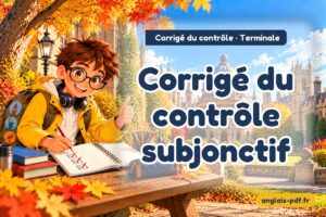 Corrigé du contrôle d'anglais terminale : Corrigé du contrôle subjonctif