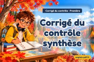 Corrigé du contrôle d'anglais première : Corrigé du contrôle synthèse