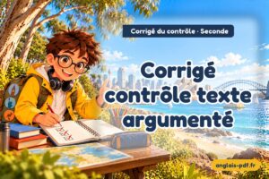 Corrigé du contrôle d'anglais seconde : Corrigé contrôle texte argumenté