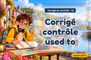 Corrigé du contrôle d'anglais 4e : Corrigé contrôle used to