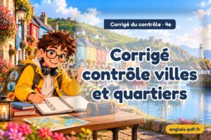 Corrigé du contrôle d'anglais 4e : Corrigé contrôle villes et quartiers
