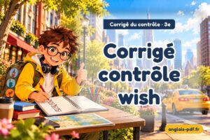 Corrigé du contrôle d'anglais 3e : Corrigé contrôle wish