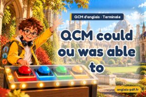QCM d'anglais terminale : QCM could ou was able to