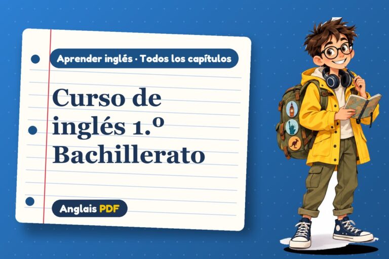 Curso de inglés 1.º Bachillerato: libro de 53 páginas para descargar en PDF