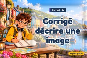Corrigé des exercices d'anglais 4e : Corrigé décrire une image
