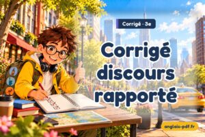 Corrigé des exercices d'anglais 3e : Corrigé discours rapporté