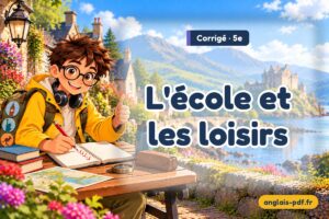Corrigé des exercices d'anglais 5e : L'école et les loisirs