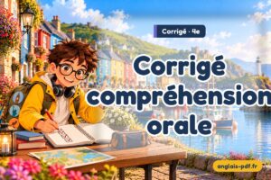 Corrigé des exercices d'anglais 4e : Corrigé compréhension orale