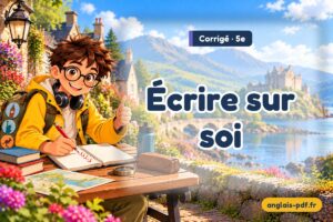Corrigé des exercices d'anglais 5e : Écrire sur soi