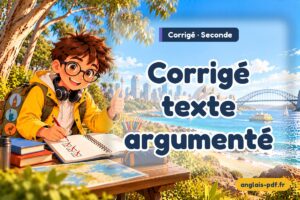 Corrigé des exercices d'anglais seconde : Corrigé texte argumenté
