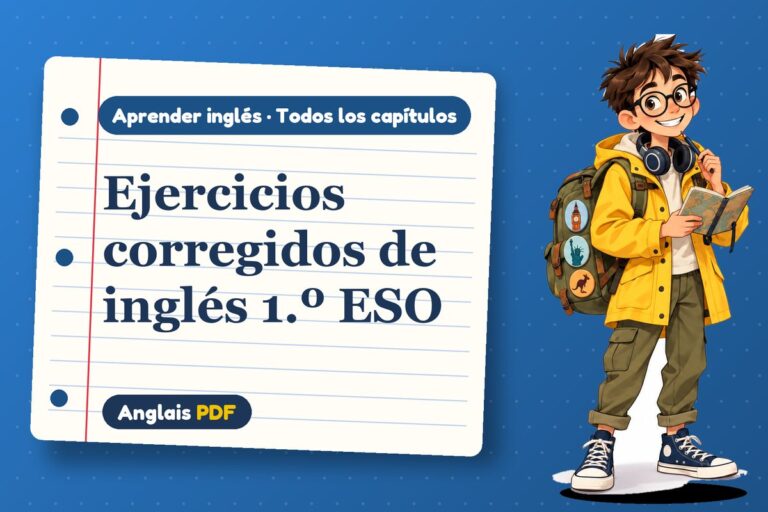 Ejercicios corregidos de inglés 1.º ESO: libro de 175 páginas para descargar en PDF