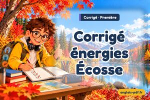 Corrigé des exercices d'anglais première : Corrigé énergies Écosse