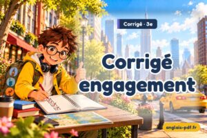 Corrigé des exercices d'anglais 3e : Corrigé engagement