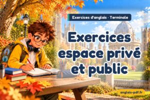 Exercices d'anglais terminale : Exercices espace privé et public