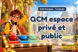 QCM d'anglais terminale : QCM espace privé et public