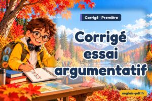 Corrigé des exercices d'anglais première : Corrigé essai argumentatif