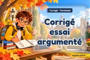 Corrigé des exercices d'anglais terminale : Corrigé essai argumenté