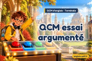 QCM d'anglais terminale : QCM essai argumenté
