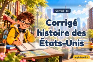 Corrigé des exercices d'anglais 3e : Corrigé histoire des États-Unis