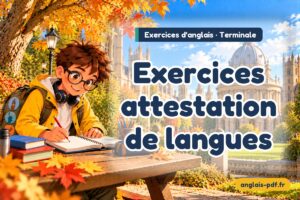 Exercices d'anglais terminale : Exercices attestation de langues