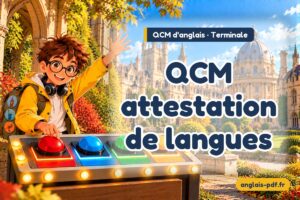 QCM d'anglais terminale : QCM attestation de langues