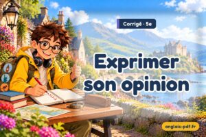 Corrigé des exercices d'anglais 5e : Exprimer son opinion