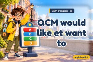 QCM d'anglais 6e : QCM would like et want to