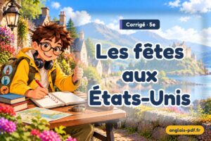 Corrigé des exercices d'anglais 5e : Les fêtes aux États-Unis