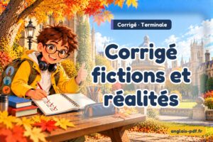 Corrigé des exercices d'anglais terminale : Corrigé fictions et réalités