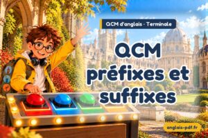 QCM d'anglais terminale : QCM préfixes et suffixes