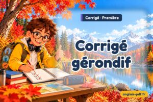 Corrigé des exercices d'anglais première : Corrigé gérondif