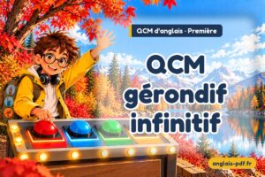 QCM d'anglais première : QCM gérondif infinitif