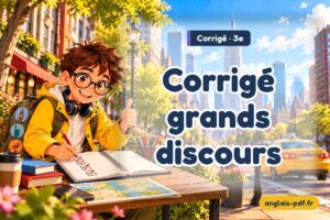 Corrigé des exercices d'anglais 3e : Corrigé grands discours