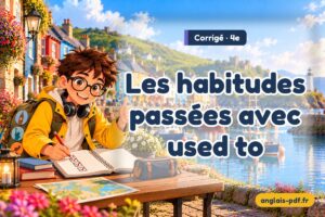 Corrigé des exercices d'anglais 4e : Les habitudes passées avec used to