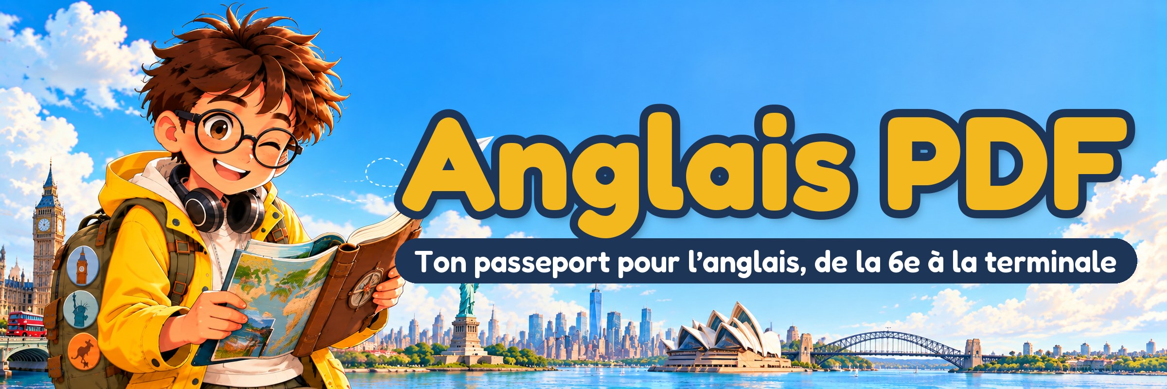 Anglais PDF : cours, exercices corrigés et QCM d’anglais de la 6e à la terminale