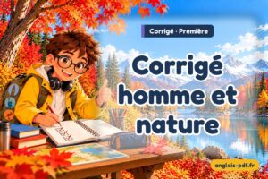 Corrigé des exercices d'anglais première : Corrigé homme et nature