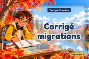 Corrigé des exercices d'anglais première : Corrigé migrations