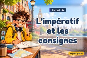 Corrigé des exercices d'anglais 6e : L'impératif et les consignes