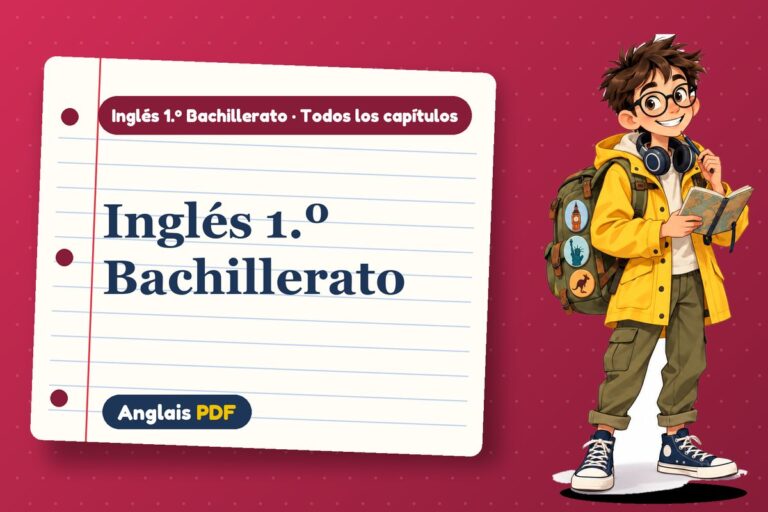 Inglés 1.º Bachillerato: lecciones, ejercicios y exámenes para descargar en PDF